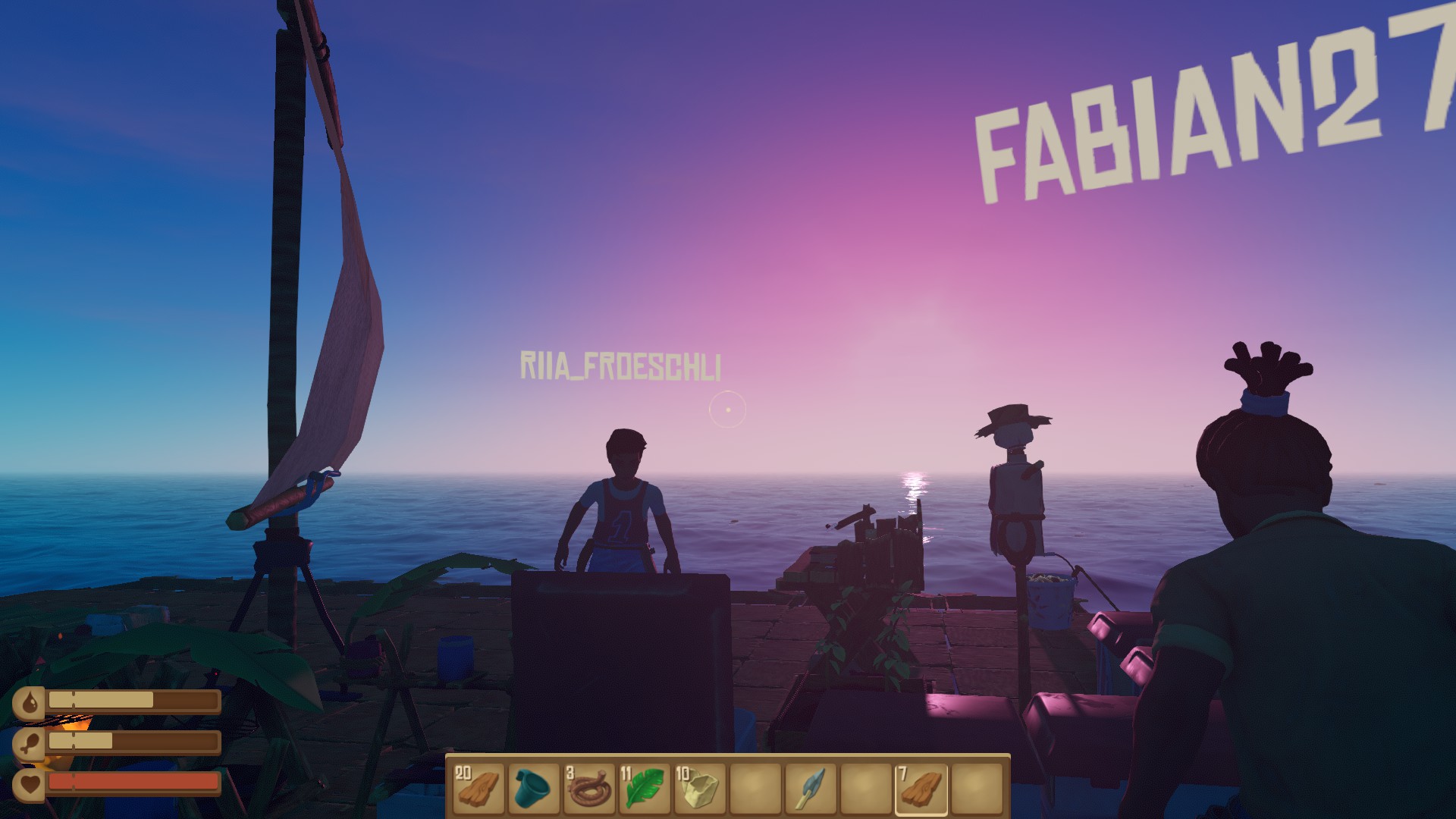 Eine neue Floos Runde in Raft