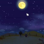 Der Blick auf einen wunderschönen Mond